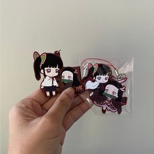 Demon Slayer Nezuko and Kanao keychains set
